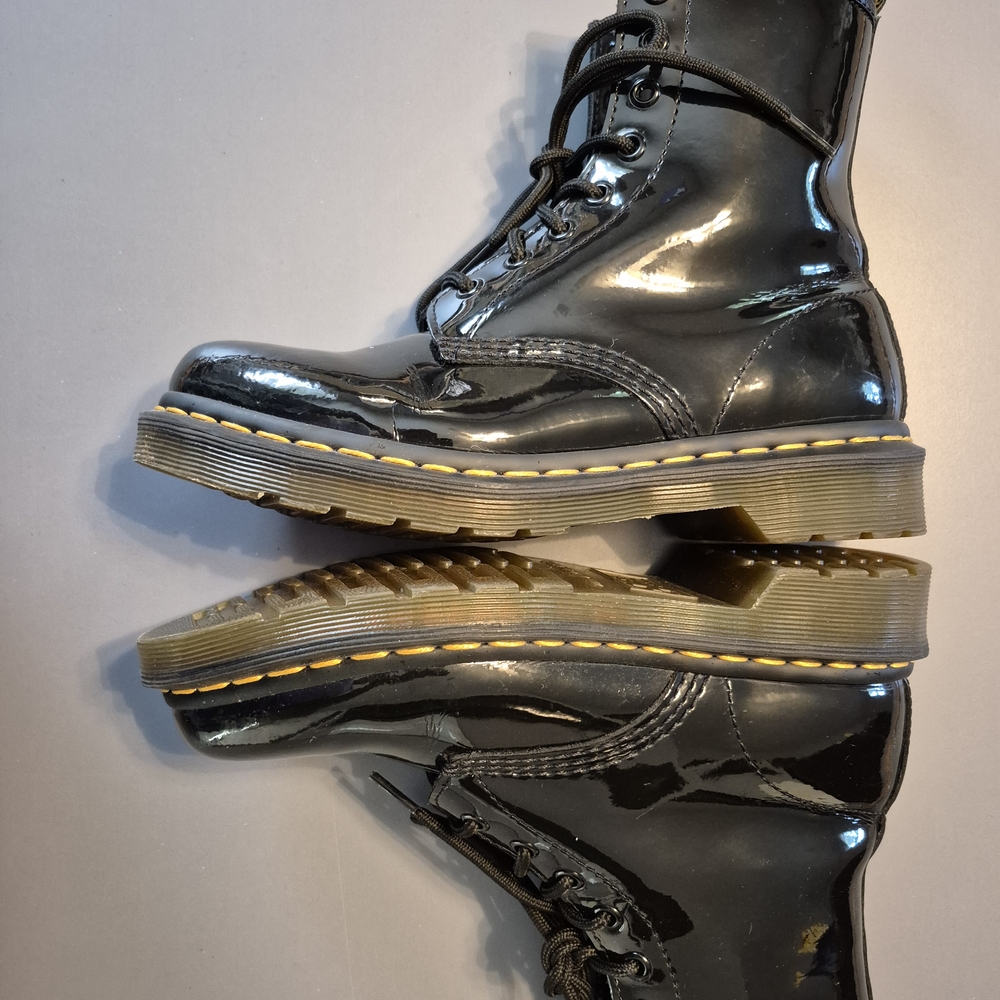 Dr. Martens 1460 8 Eye Black Patent Leather Boots - Picture 6 of 6